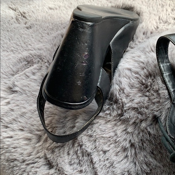 Size 6 Black lace up wedges - Picture 3 of 4